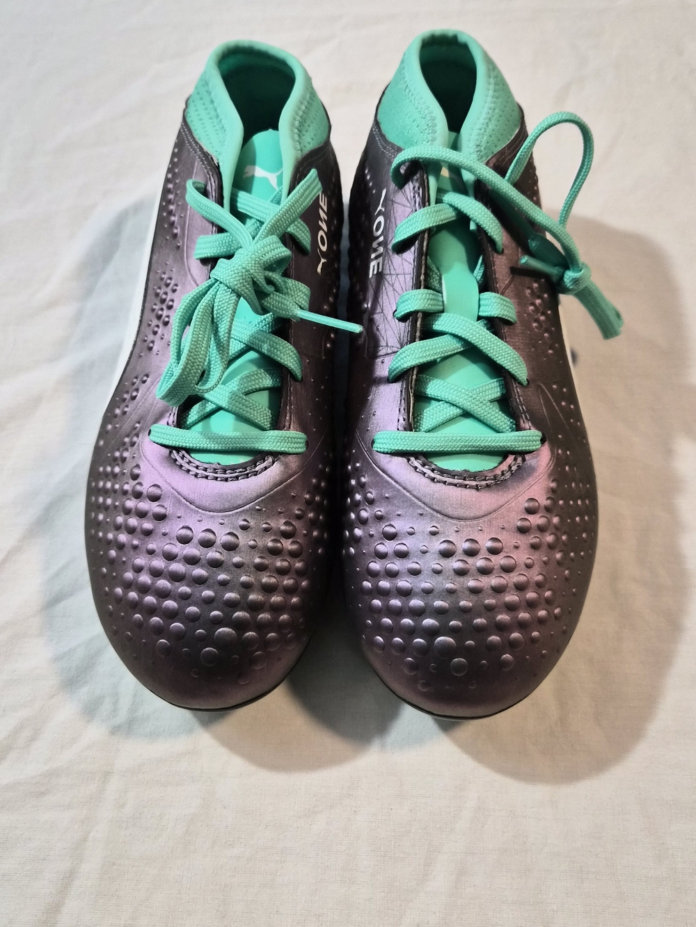 Puma One 3.5 FG Youth Soccer Cleats Purple Mint Green Size 3.5Y NWOT